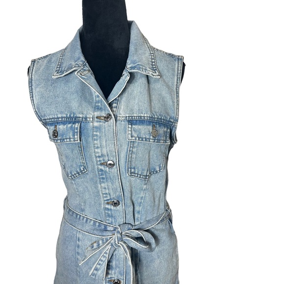 CiSono Womens Denim Mini Dress Size Large - Picture 4 of 12